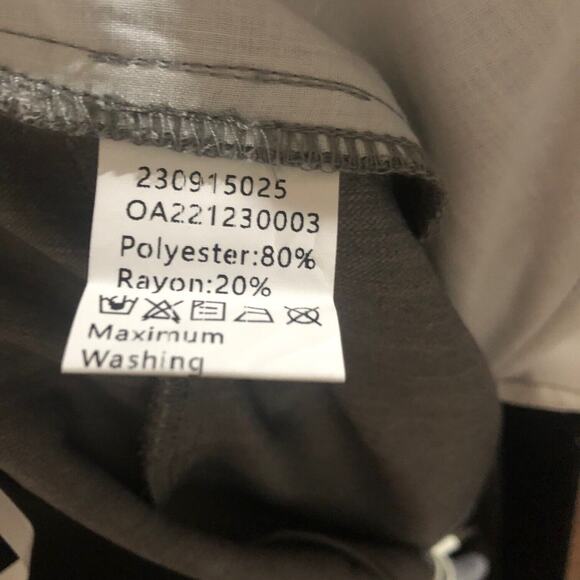 Commense Women's Dress‎ Pants Straight Leg Pleated Casual Gray Size Large NWT - Picture 7 of 7